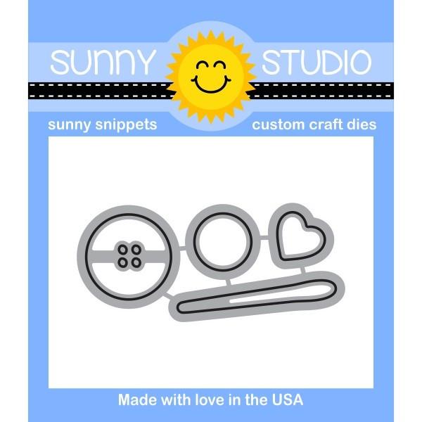 Sunny Studio Cute As A Button Stamp & Die Combo - Image 2