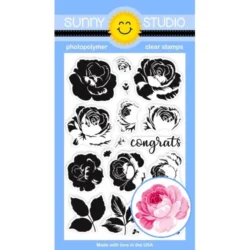 Sunny Studio Everything's Rosy Stamp & Die Set