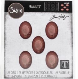 Sizzix Thinlits- Tim Holtz Stacked Tiles, Ovals