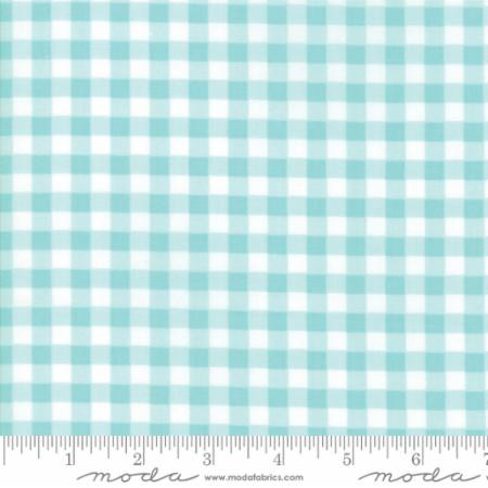 Moda Vintage Holiday - Aqua Gingham