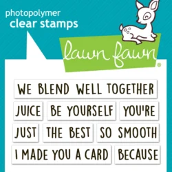 Lawn Fawn Treat Cart Sentiment Add-On: Smoothies 'n Juice Stamp