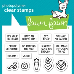 Lawn Fawn Veggie Happy Add-On Stamp Set