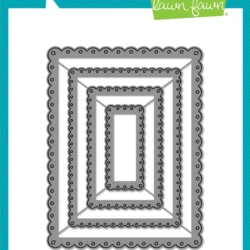 Lawn Fawn Fancy Scalloped Rectangle Stackables Die Set