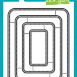 Lawn Fawn Large Stitched Rounded Rectangle Die Set