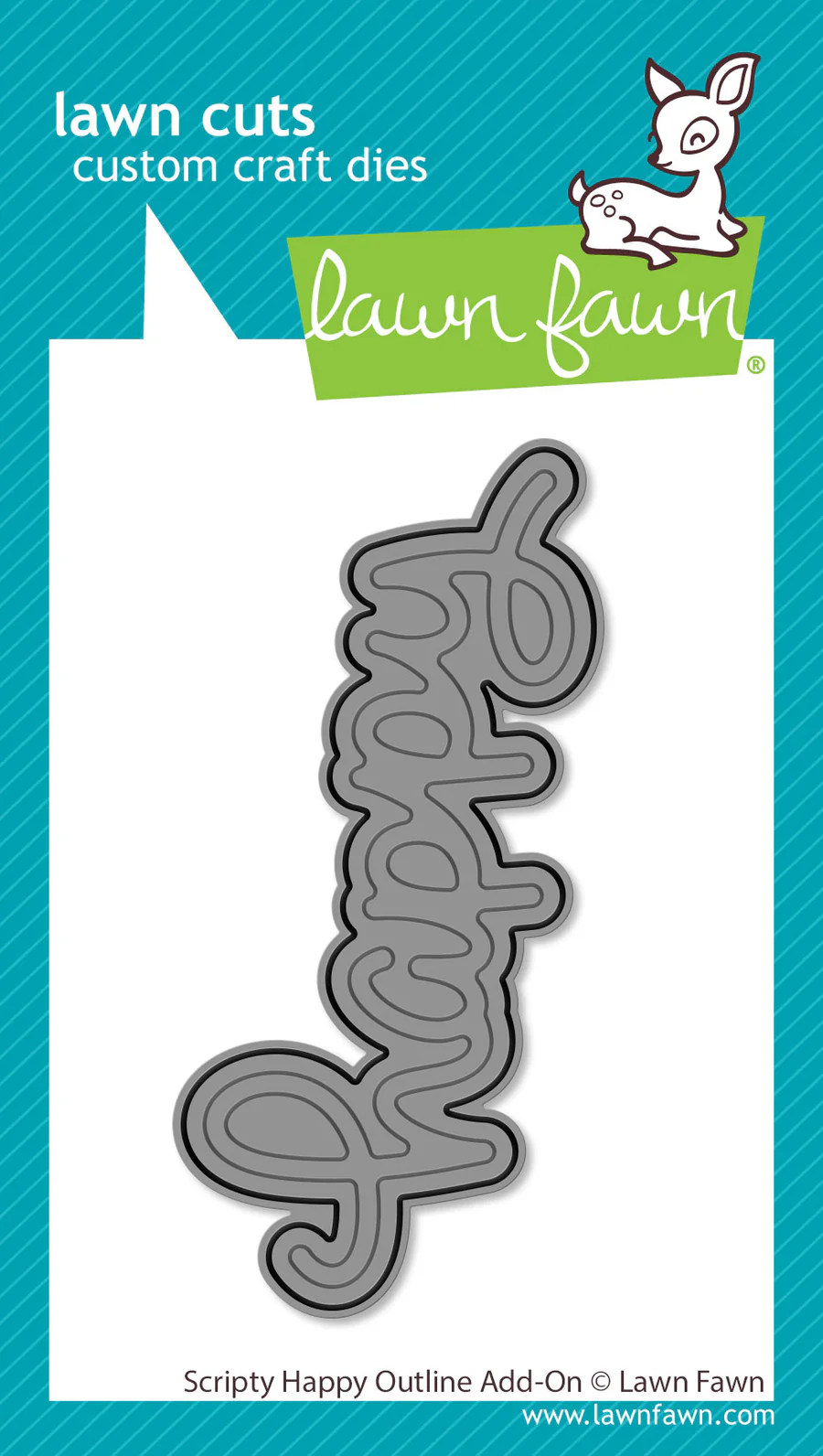 Lawn Fawn Scripty Happy Outline Add-on Die