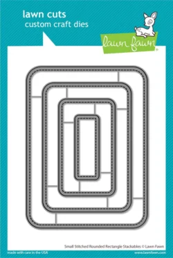 Lawn Fawn Small Stitched Rounded Rectangle Die Set
