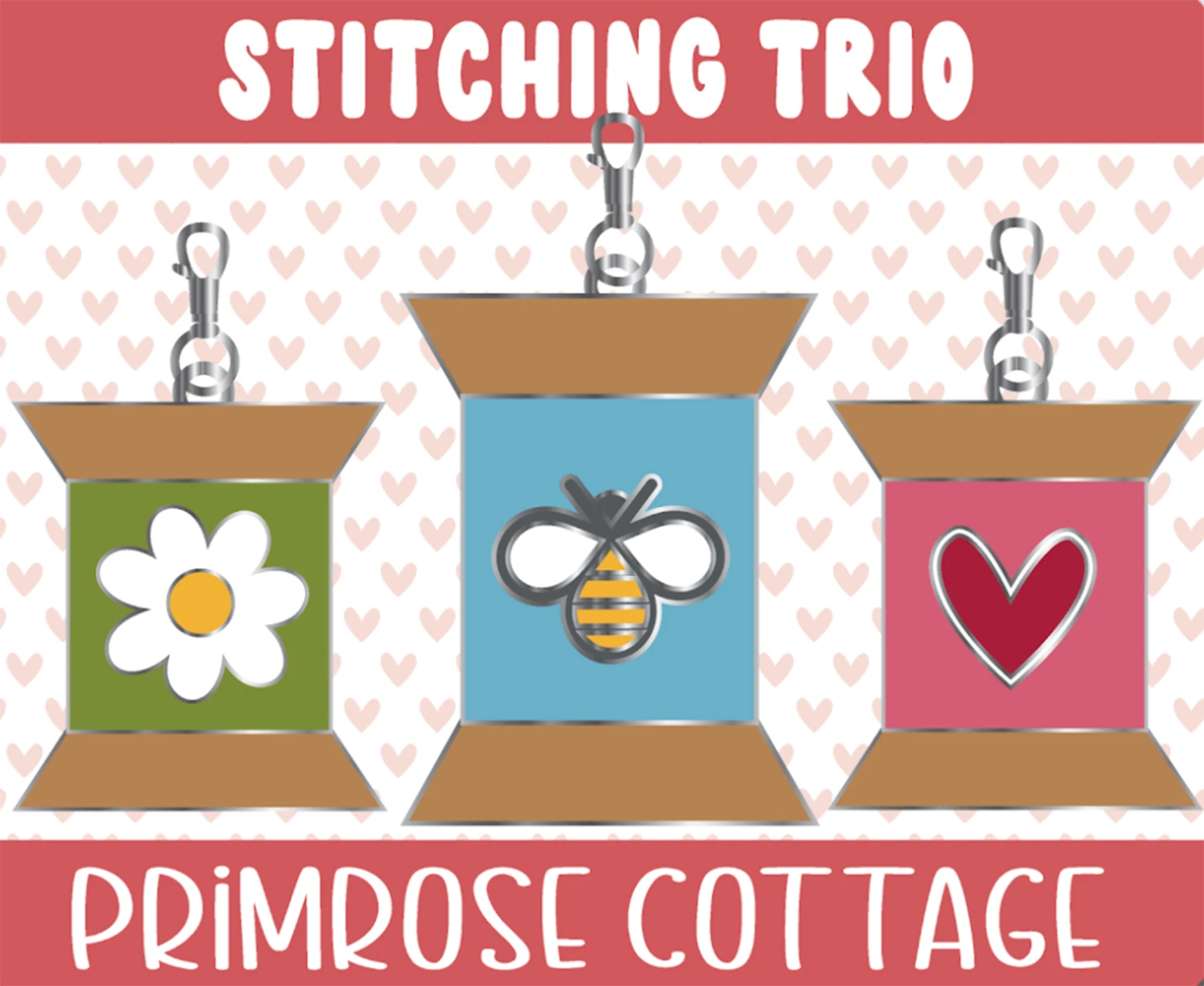 Stitching Trio Zipper Pulls Set