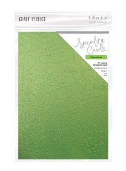 Craft Perfect Speciality Cardstock 8.5"x11"- Green Leaves