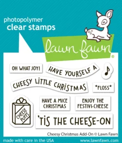 Lawn Fawn Cheesy Christmas Add-On Stamp Set