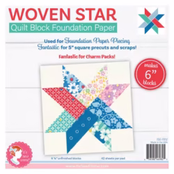 12in Vintage Sunbursts Quilt Block Foundation Papers (Copy)