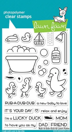 Lawn Fawn Rub-a-Dub-Dub Stamp Set