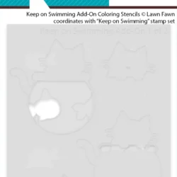 Lawn Fawn Keep On Swimming Add-On Coloring Stencil