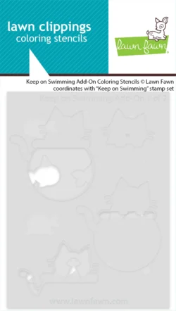 Lawn Fawn Keep On Swimming Add-On Coloring Stencil
