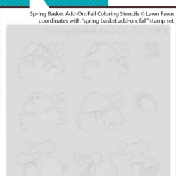 Lawn Fawn Spring Basket Add-On: Fall Coloring Stencil