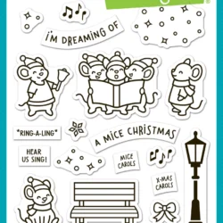 Lawn Fawn Caroling Mice Stamp Set
