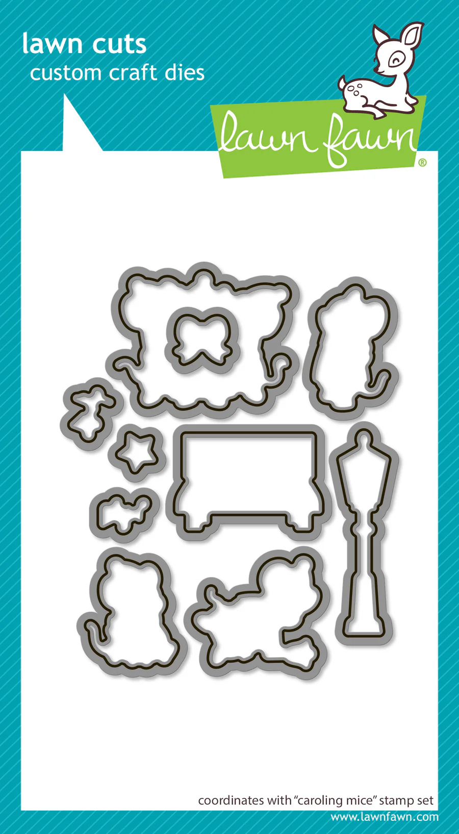Lawn Fawn Caroling Mice Die Set
