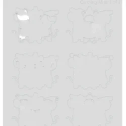 Lawn Fawn Caroling Mice Coloring Stencil