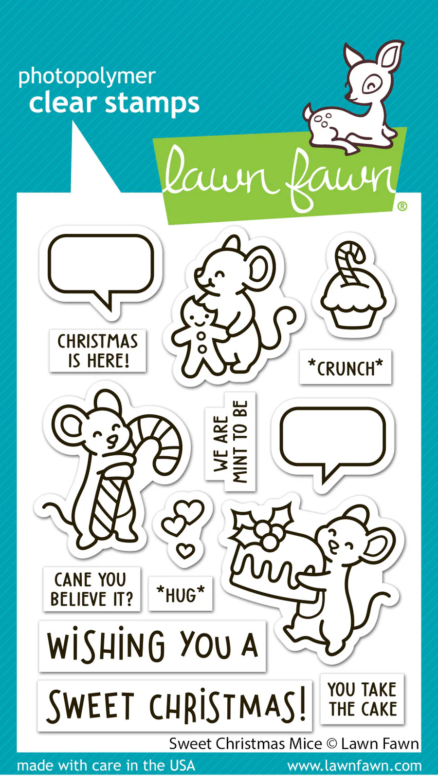 Lawn Fawn Sweet Christmas Mice Stamp Set