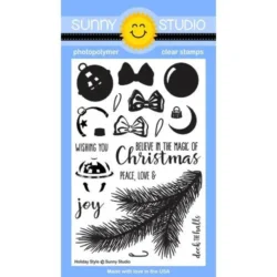 Sunny Studio Holiday Style Layering Stamp & Die Set