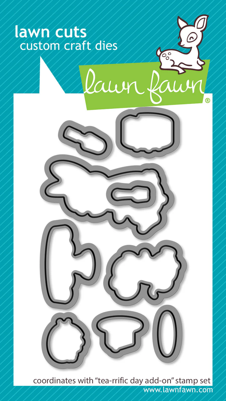 Lawn Fawn Tea-rrific Day Add-On Die Set