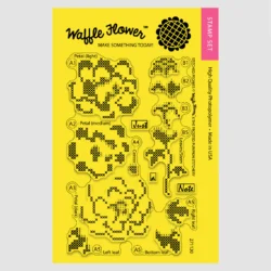 Waffle Flower Stitched Peonie Stamp & Die Set