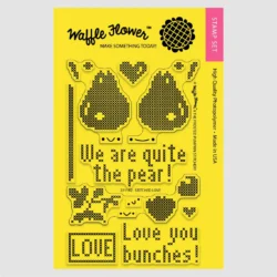 Waffle Flower Stitched Love Stamp & Die Set