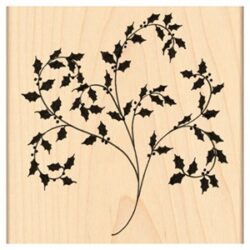 Penny Black Flourish Holly Wood Stamp