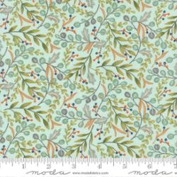 Moda I Love Fall Most of All - Fall Leaves and Vines Aqua