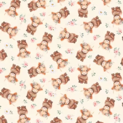 Til The Cows Come Home- Multi Highland Cows & Floral