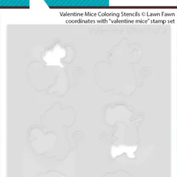 Lawn Fawn Valentine Mice Coloring Stencil
