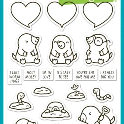 Lawn Fawn A Mole Lot of Love Stamp Set