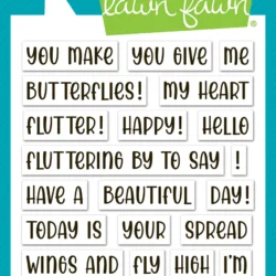 Lawn Fawn Henry's Build-a-Sentiment: Butterfly Stamp Set
