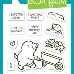 Lawn Fawn A Mole Lot of Flowers Stamp Set