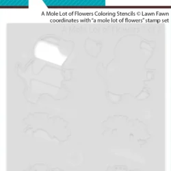 Lawn Fawn A Mole Lot of Flowers Coloring Stencil