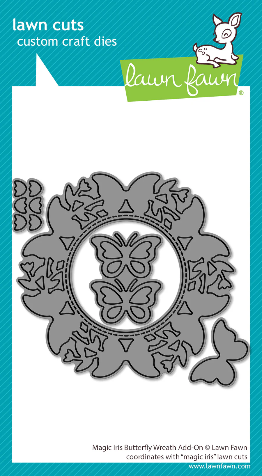 Lawn Fawn Magic Iris Wreath Add-on Die Set