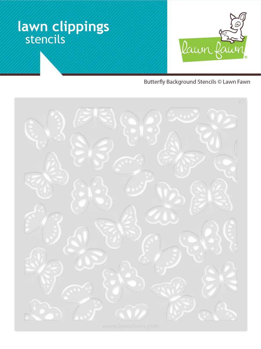 Lawn Fawn Butterfly Background Stencil
