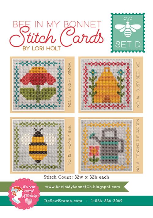 Bee in my Bonnet Stitch Cards Set D
