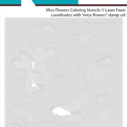 Lawn Fawn Mice Flowers Coloring Stencils