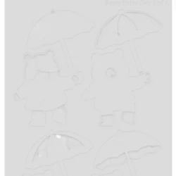 Lawn Fawn Beary Rainy Day Coloring Stencils