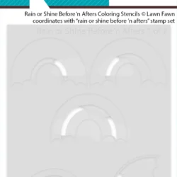 Lawn Fawn Rain or Shine Before 'n Afters Coloring Stencils